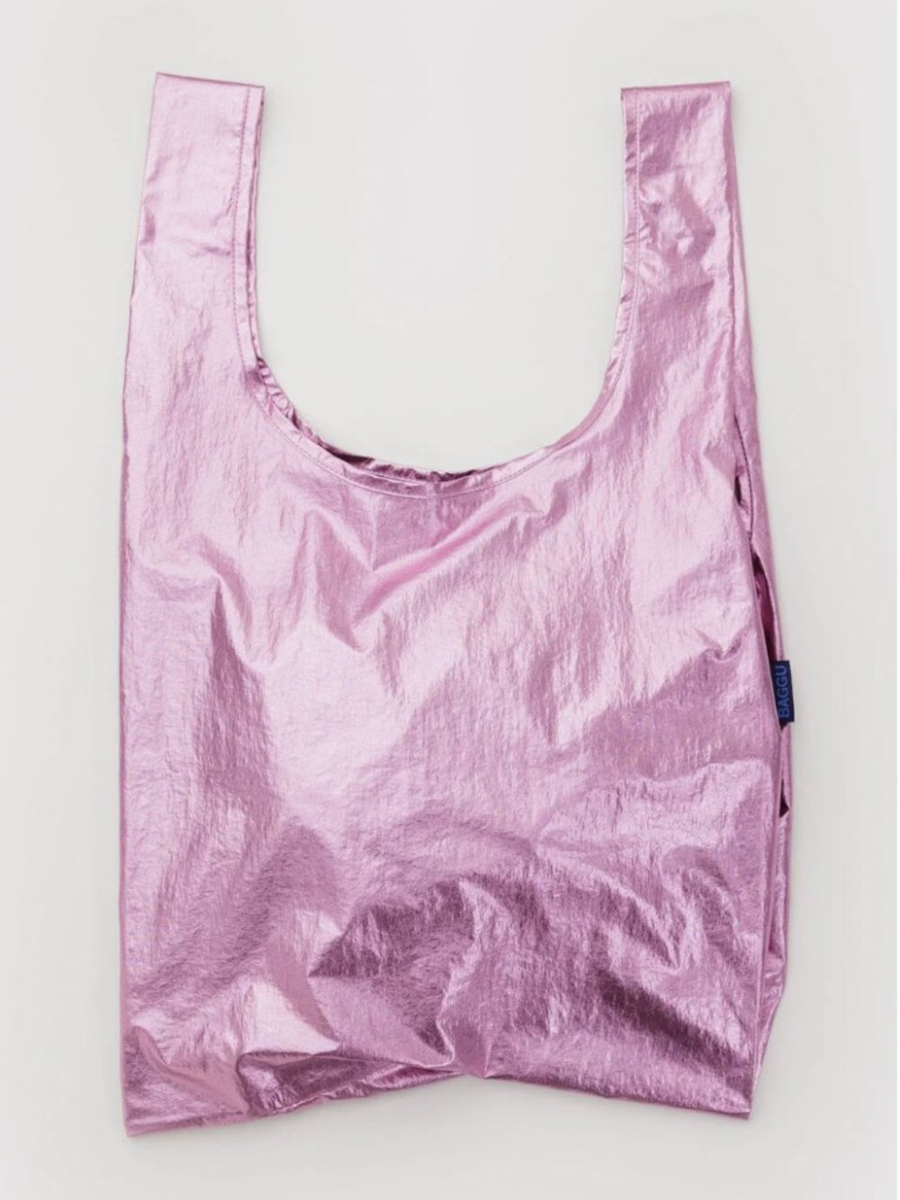 NWT BAGGU Standard Tote in Blush Metallic